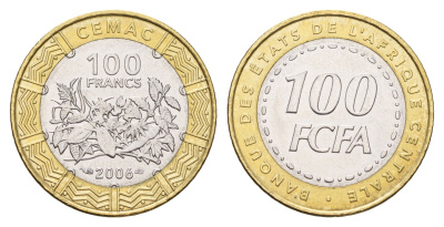 Центральная Африка (BEAC) 500 франков 2006 KM 15 биметалл UNC 4675-1032