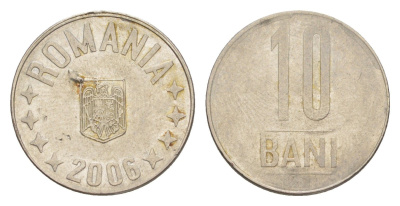 Румыния 10 бань (бани) 2006 KM 191 сталь плакированная никелем 4644-1262