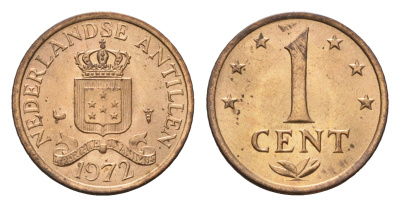 Нидерландские Антильские острова (Нидерландские Антилы) 1 цент 1972 Юлиана (1948-1980) KM 8 бронза  UNC  3458-1231