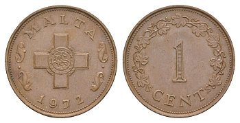 Мальта 1 цент 1972 KM 8 бронза 4610-733
