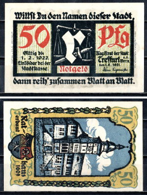 Треффурт (Пруссия, Саксония) 50 пфеннигов 1921 7554-8-2-2