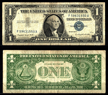 США 1 доллар 1957 Джордж Вашингтон Pick 419 a бумага 2119-10-1-2