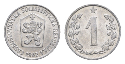 Чехословакия 1 геллер 1962 KM 51 алюминий UNC 4651-553