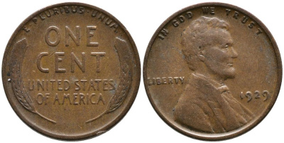 США 1 ЦЕНТ 1929 ЛИНКОЛЬН KM 132 бронза 4549-751