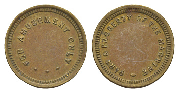 Нидерланды игровой жетон ND deze penning, ALLEN VOOR AMUSEMENT, диаметр 22 мм алюминиевая бронза 4636-1019