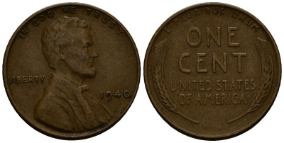 США 1 цент 1940 Линкольн KM 132 бронза 4164-818