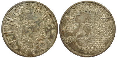 Нидерланды 5 евро 2003 150 лет со дня рождения Винсента ван Гога (1853-1890) KM 245 серебро 443-423