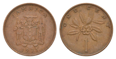 Ямайка 1 цент 1971 KM 45 бронза 4649-1039