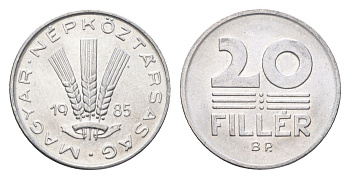Венгрия 20 филлеров 1985 BP KM 573 алюминий UNC 4664-1216
