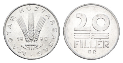 Венгрия 20 филлеров 1990 BP KM 676 алюминий 4664-1263