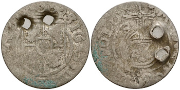 Польша 3 полкера (3 полторака - 1 крейцер) ND (1620-1627) Сигизмунд III Ваза (1587-1632) KM 41 серебро 4158-1058