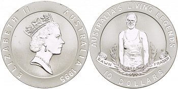 Австралия 10 долларов 1995 Олимпийское золото Австралии, Дон Лоррейн Фрейзер KM 301 серебро PROOF 1082-8-52