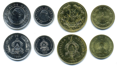 Гондурас лот из 4 монет 1996-1999 (5, 10, 20, 50 сентаво) UNC N2-27