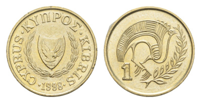 Кипр 1 цент 1998 KM 53.3 никель латунь UNC 4651-452