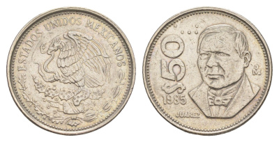 Мексика 50 песо 1985 Mo KM 495 медно-никель 4637-743