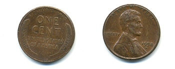 США 1 ЦЕНТ 1958 D ЛИНКОЛЬН KM A132 медь цинк 76-543