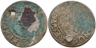 Польша 3 полкера (3 полторака - 1 крейцер) ND (1620-1627) Сигизмунд III Ваза (1587-1632) KM 41 серебро 4158-1035