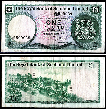 Шотландия 1 фунт 1975 Pick 336 a бумага 7551-45-1-2