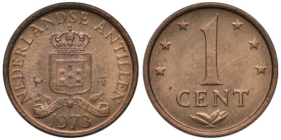 Нидерландские Антилы 1 цент 1973 Юлиана (1948-1980) KM 8 бронза UNC 4118-437