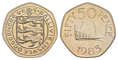 Гернси 50 пенсов 1983 KM 34 медно-никель UNC 4185-233