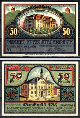 Цигенрюк (Пруссия, Саксония) 50 пфеннигов 1921 2193-43-3-2