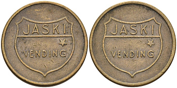 Нидерланды жетон для торгового автомата ND JASKI VENDING, диаметр 20 мм. латунь 4584-923