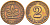 ФРГ 2 ПФЕННИГА 1962 J KM 106, J.381 бронза 4396-1554