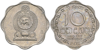 Шри-Ланка 10 центов 1978 KM 140a алюминий 4135-1147
