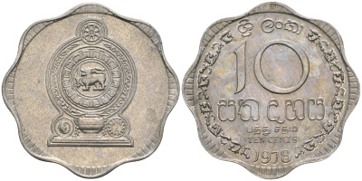 Шри-Ланка 10 центов 1978 KM 140a алюминий 4135-1147