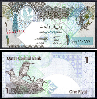 Катар 1 риал ND (2008) Pick 28 (1) бумага UNC (пресс) 401-82-1-2