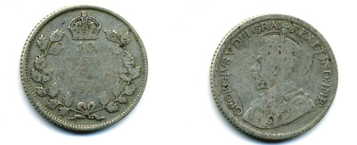 Канада 10 центов 1920 Георг V (1910-1936) серебро 46-1123