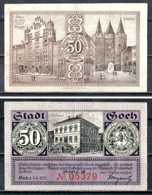 Гох (Пруссия, Рейн) 50 пфеннигов 1922 7556-11-1-1