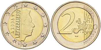 Люксембург 2 евро 2004 KM 82 биметалл 4148-814