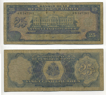 ГАИТИ 25 ГУРДОВ 1988 Pick 248a бумага 6294-33-2