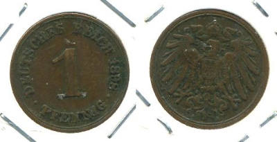 ГЕРМАНИЯ 1 ПФЕННИГ 1898 A KM 10, J. 10 медь 701-141