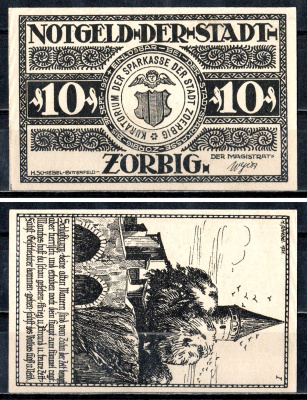 Цёрбиг (Пруссия, Саксония) 10 пфеннигов 1921 2193-42-3-2