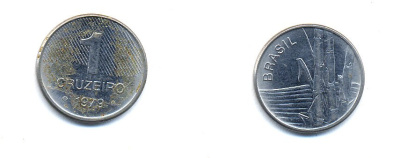 Бразилия 1 крузейро 1979 сахарный тростник KM 590 нержавеющая сталь 76-912