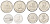 Парагвай лот из 4 монет 2019-2022 50, 100, 500, 1000 гуарани KM 177 b, 191 b, 195 a, 198   UNC  M84-21