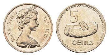 Фиджи 5 центов 1981 KM 29 медно-никель 4687-1153