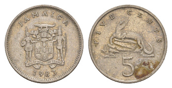 Ямайка 5 центов 1983 KM 46 медно-никель 4649-1033