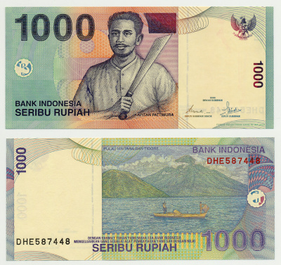 ИНДОНЕЗИЯ 1000 РУПИЙ 2000/2005 Pick 141f бумага UNC (ПРЕСС) 7191-1-4-1