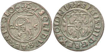 Польша 1 шиллинг (шеляг) 1626 Сигизмунд III (1587-1632), вес 0,51 гр. KM А37 серебро 1517-125