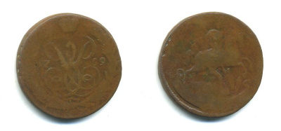 РОССИЯ 1 КОПЕЙКА 1759 медь 61-434