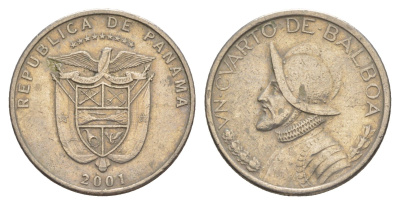 Панама 1/2 бальбоа 2001 KM 129 медно-никель 4646-317