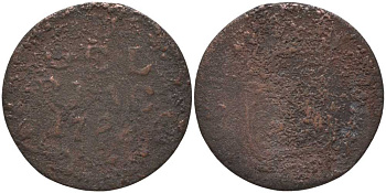 ГЕЛДЕРЛАНД, НИДЕРЛАНДЫ 1 ДУИТ 1788 GELDERLAND KM 105 медь 117-543