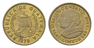 Гватемала 1 сентаво 1978 KM 275 латунь 4664-721