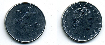 ИТАЛИЯ 50 ЛИР 1978 57-132