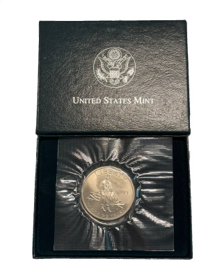 США 1/2 доллара 1995 Сражения гражданской войны, в оригинальной упаковке, с сертификатом KM 254 медь плакированная медно-никель BU 8-2-05-27