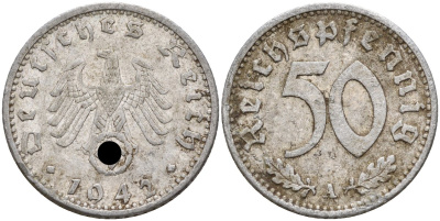 Германия 50 рейхспфеннигов 1942 A KM 96 алюминий 4151-1244