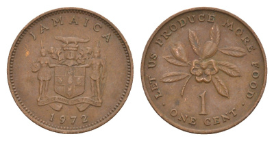 Ямайка 1 цент 1972 ФАО - Давайте производить больше еды KM 52 бронза 4649-1042